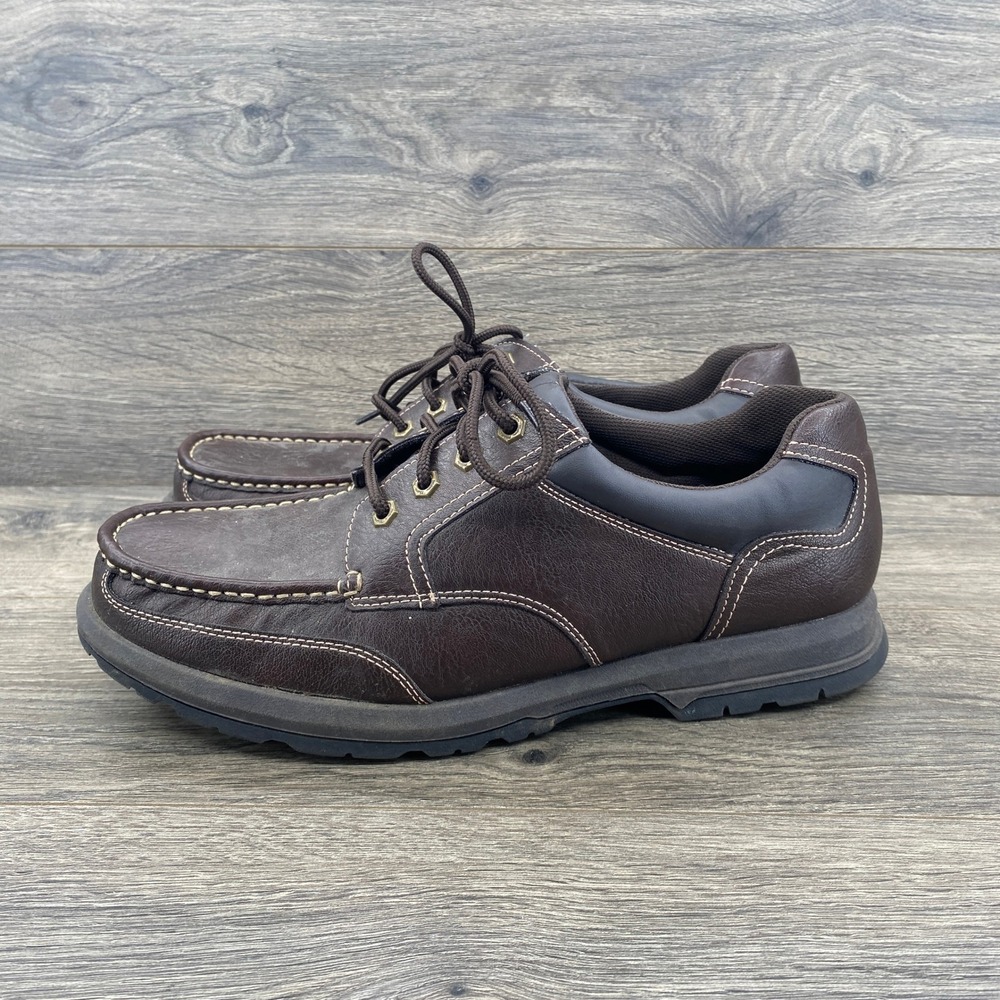 Thom McAn Koltrain Oxford Mens 13M Brown Moc Toe Lace Up Rugged Casual Shoes